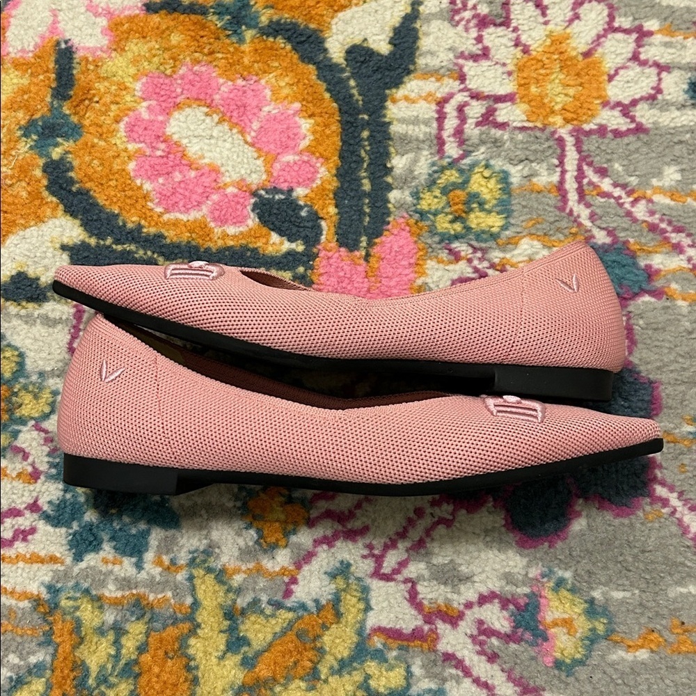 VIVAIA Pointed-Toe Flats Ena 2.0 Pink Embroidered Horsebit Size EU 37, US 6.5 - Picture 5 of 16